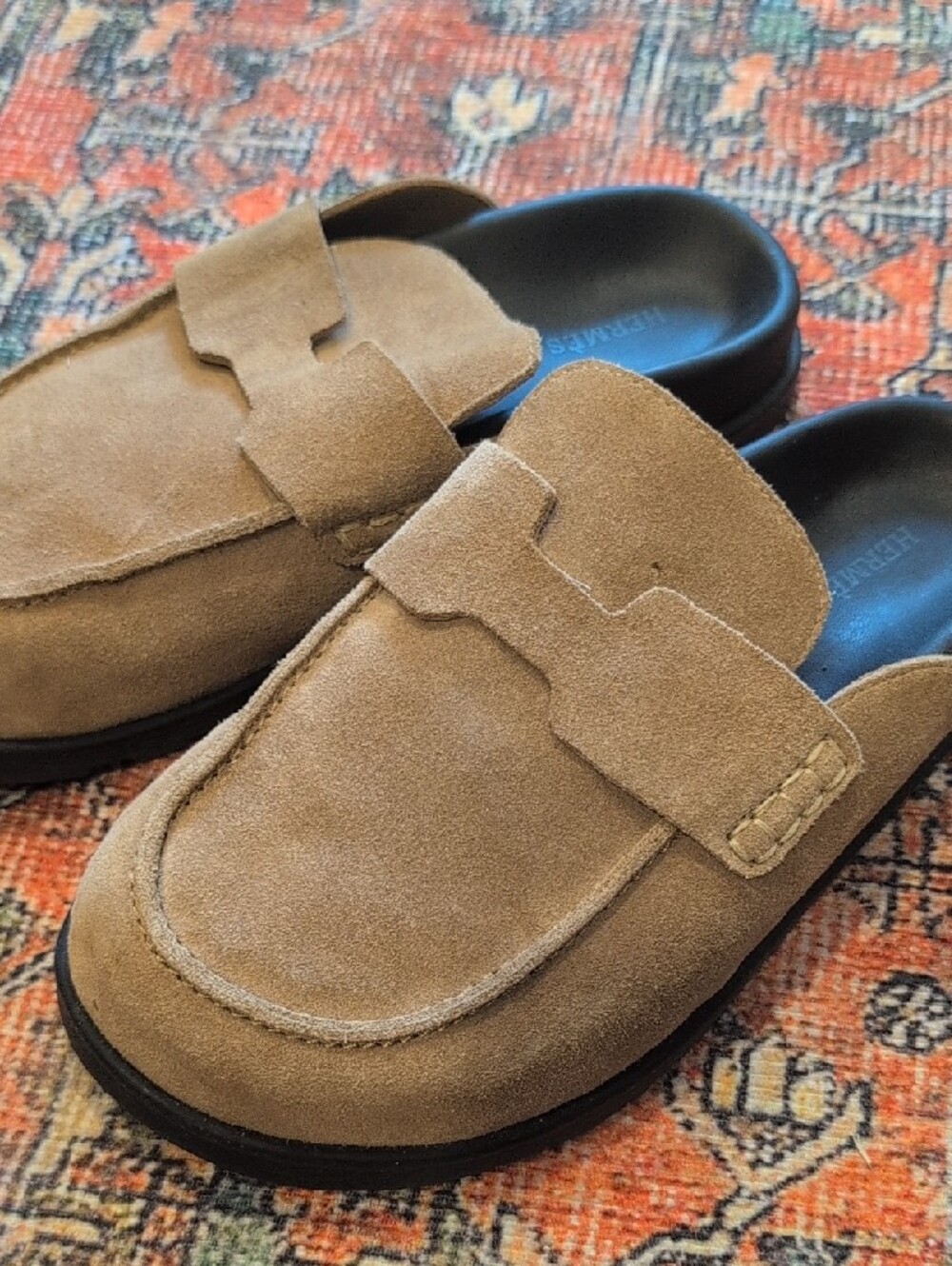 Women’s Suede Slip-On Loafers in Tan - Picture 3 of 10